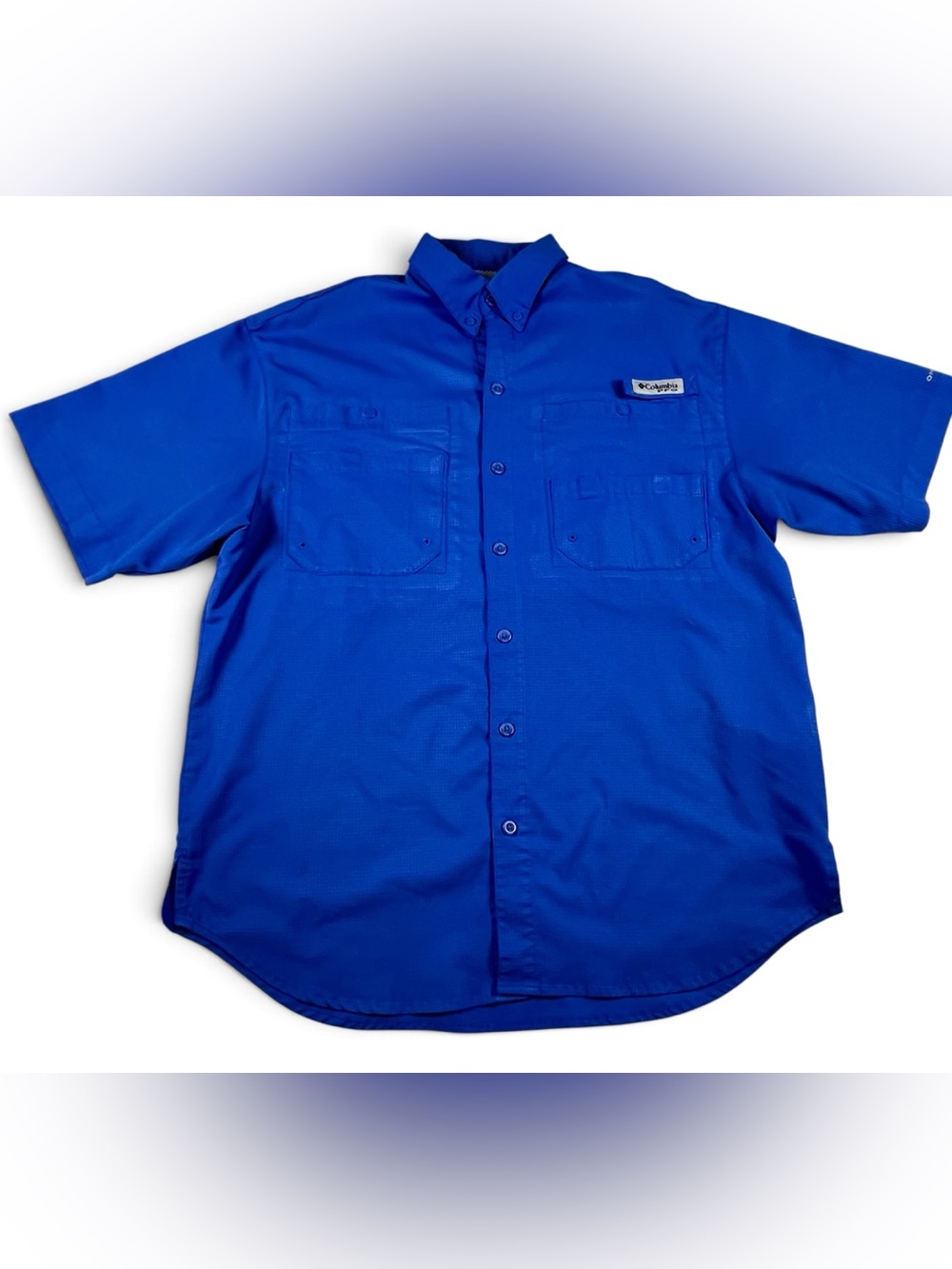 Columbia Men’s Royal Blue Short Sleeve Outdoor Shirt Size M - sku 140